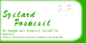 szilard pospisil business card